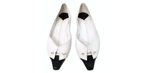 Chanel White & Black Tuxedo Collar Style Flats circa Y2K