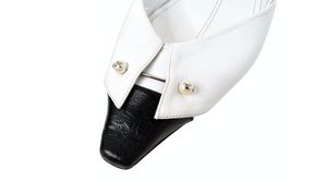 Chanel White & Black Tuxedo Collar Style Flats circa Y2K