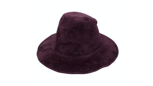 Maison Michel Purple Suede Brim Hat