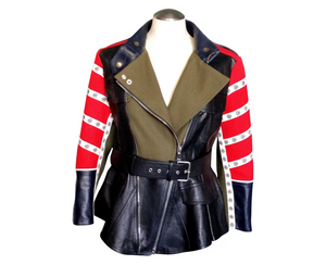Alexander McQueen Avant-Garde Military Style Peplum Jacket
