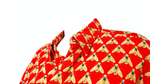 Gianni Versace Bee Print Corduroy Button-Up Long-Sleeve Shirt circa 1990s