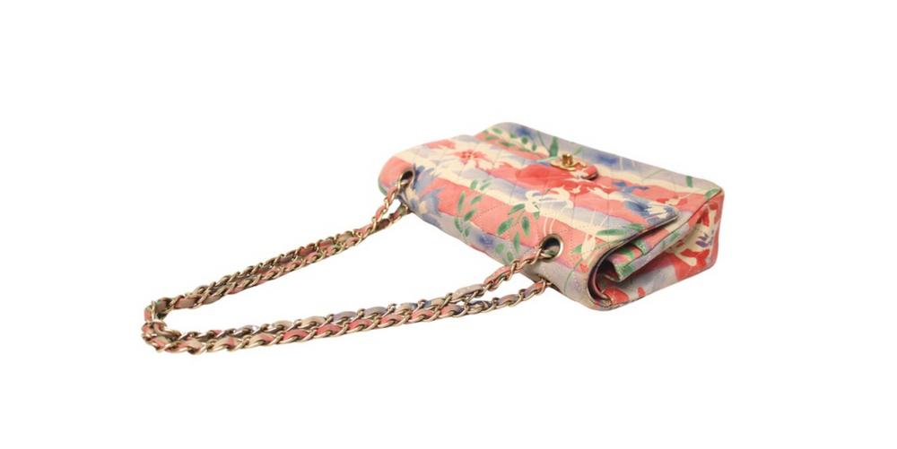 Chanel Medium Floral Lambskin Classic Double-Flap Handbag circa 2009-2010