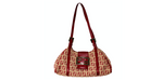 Fendi Red Canvas Zucchino Shoulder Bag circa Y2K