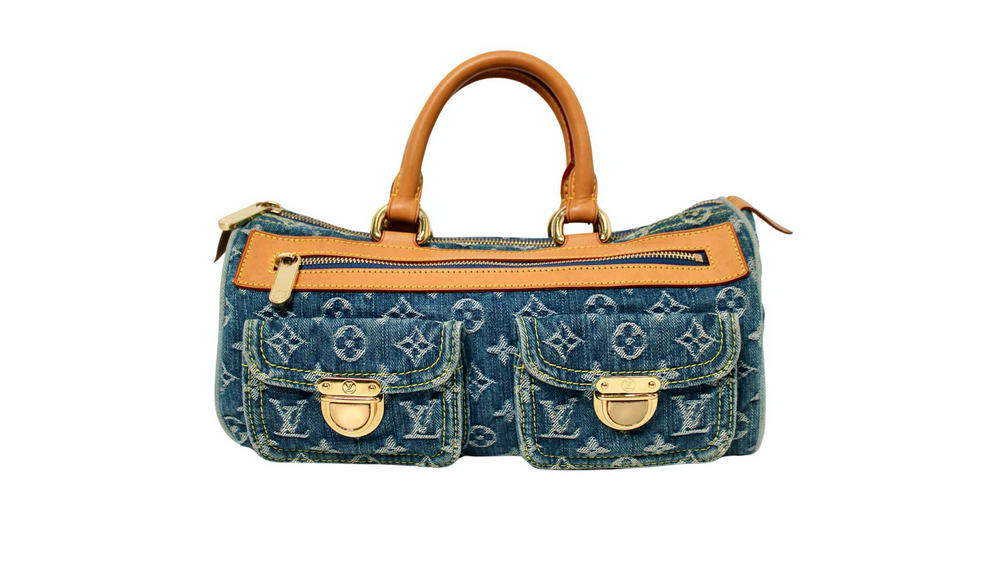 Louis Vuitton Denim Neo Speedy Handbag circa Y2K