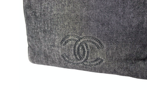 Chanel Black Denim Coco Mark Tote Bag circa Y2K