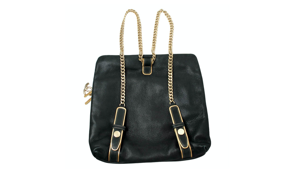 Chanel Paris-Salzburg Black Iridescent & Gold Hunting Backpack 2015