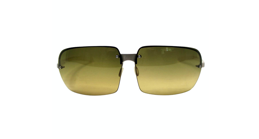 Prada Rimless Green Gradient Tinted Sunglasses circa Y2K