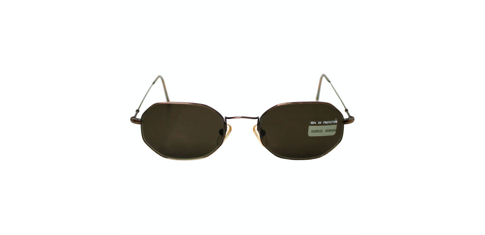 Giorgio Armani Octagonal Metal Frame Sunglasses circa 1990s