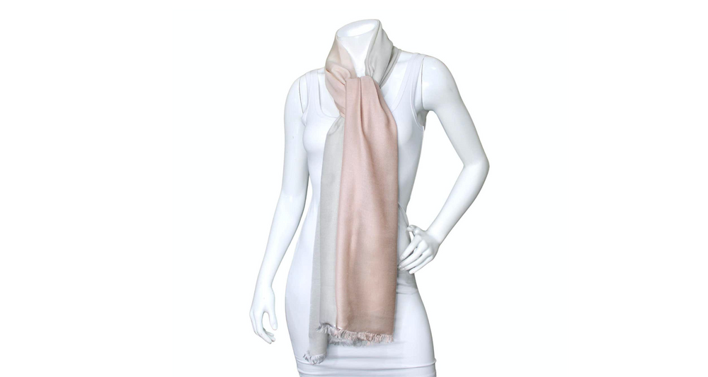 Rolex Pink Ombre Cashmere & Silk Blend Fringe Scarf