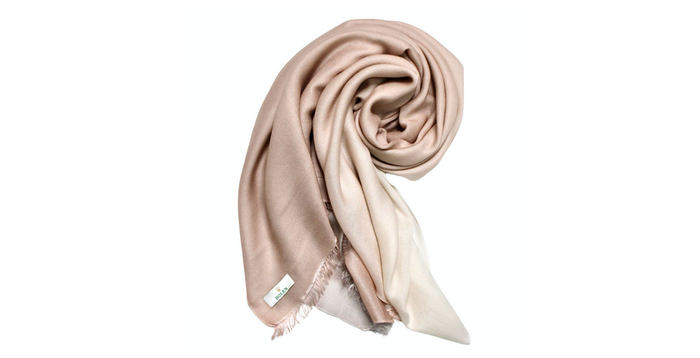 Rolex Pink Ombre Cashmere & Silk Blend Fringe Scarf