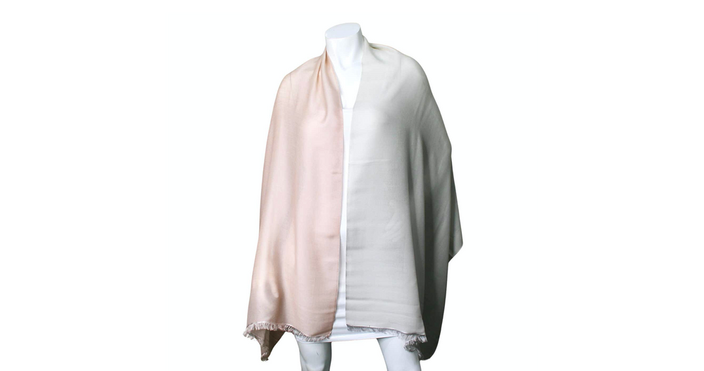 Rolex Pink Ombre Cashmere & Silk Blend Fringe Scarf
