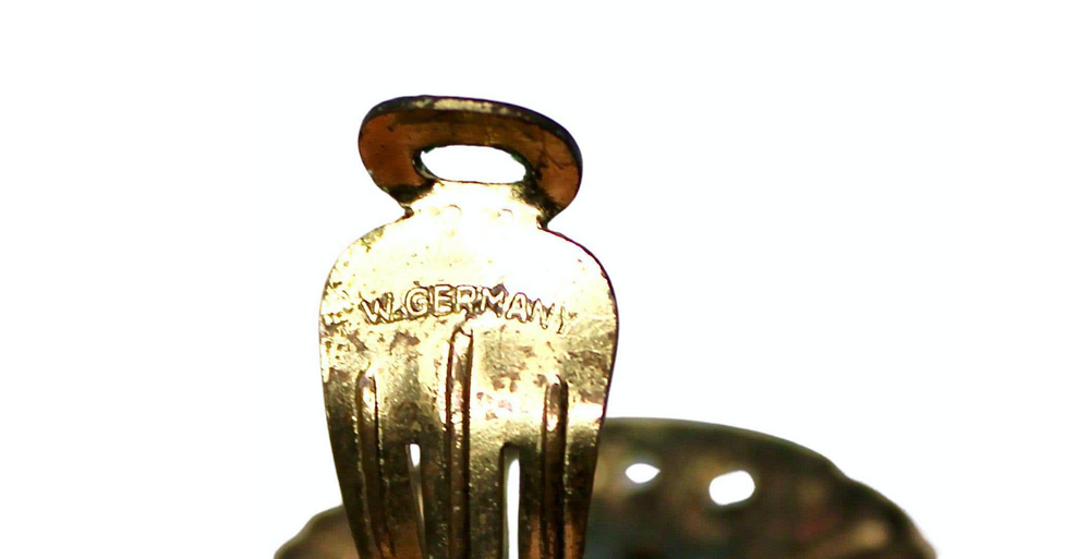 14k Gold Plated Filigree Costume Opal Clip-On Earrings circa 1970s