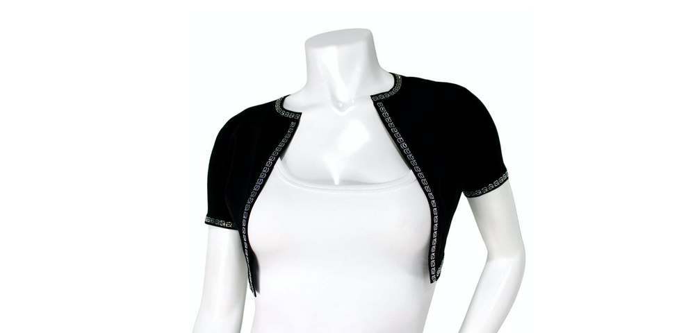 Alexander Wang Rhinestone Logo Trim Cropped Cardigan