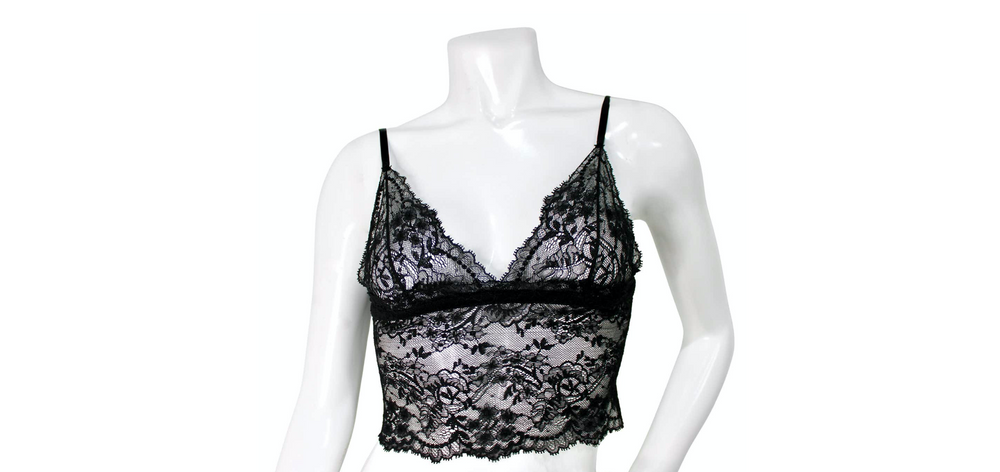 Dolce & Gabbana Black Lace Longline Bralette