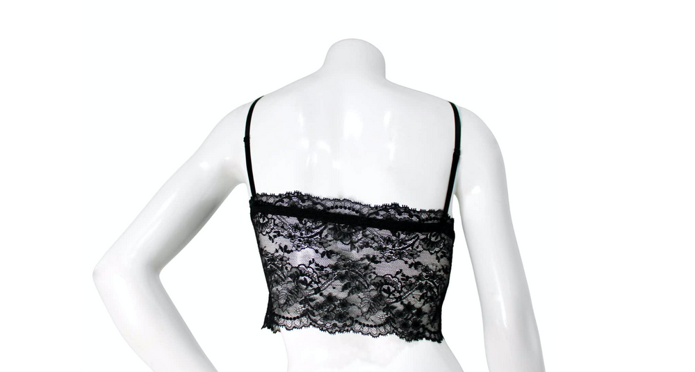 Dolce & Gabbana Black Lace Longline Bralette