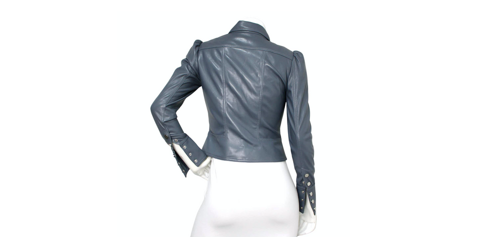 Jonathan Simkhai Grey Faux Leather Jacket