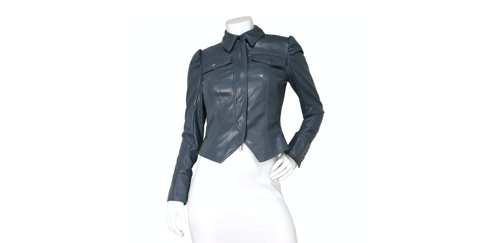 Jonathan Simkhai Grey Faux Leather Jacket