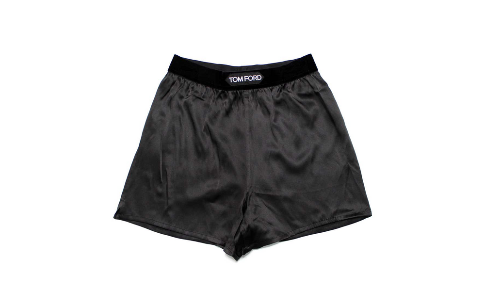 Tom Ford Black Silk Satin Boxer Shorts