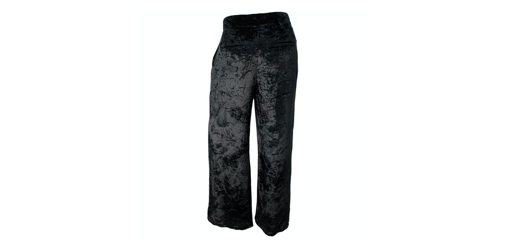 Proenza Schouler Black Velvet Wide Leg Trousers