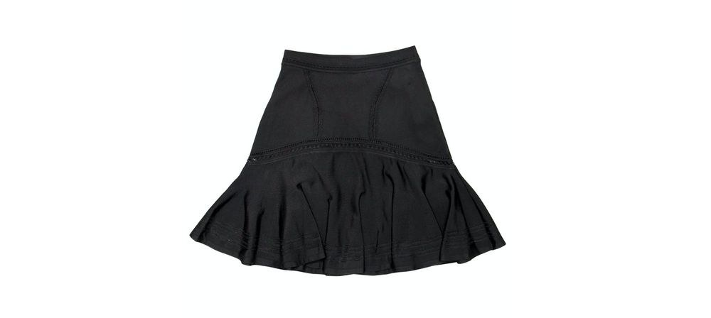 Roberto Cavalli Black Flare Skirt circa Y2K