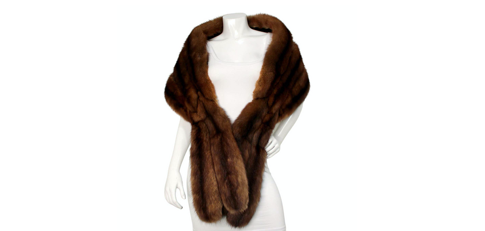 Custom-Made Brown Mink Fur Stole Shawl circa 1960s – Vintage by Misty