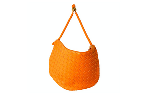 Bottega Veneta Orange Intrecciato Turn Pouch Hobo Shoulder Bag