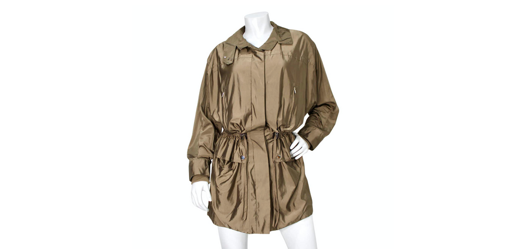 Tom Ford for Gucci Brown Drawstring Waist Windbreaker Jacket circa