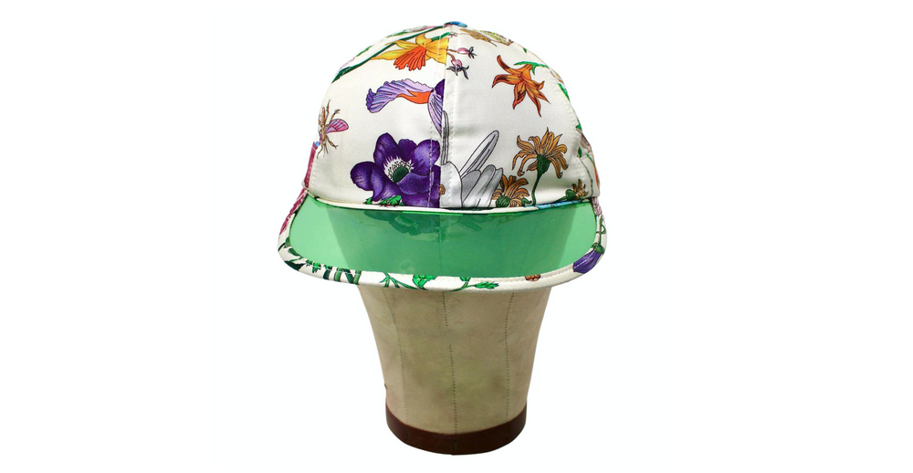 Gucci Floral Print & Green PVC Baseball Hat – Vintage by Misty display picture 1