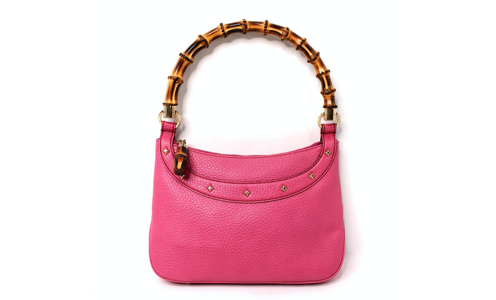 Gucci Pink Leather Anita Bamboo Handbag – Vintage by Misty