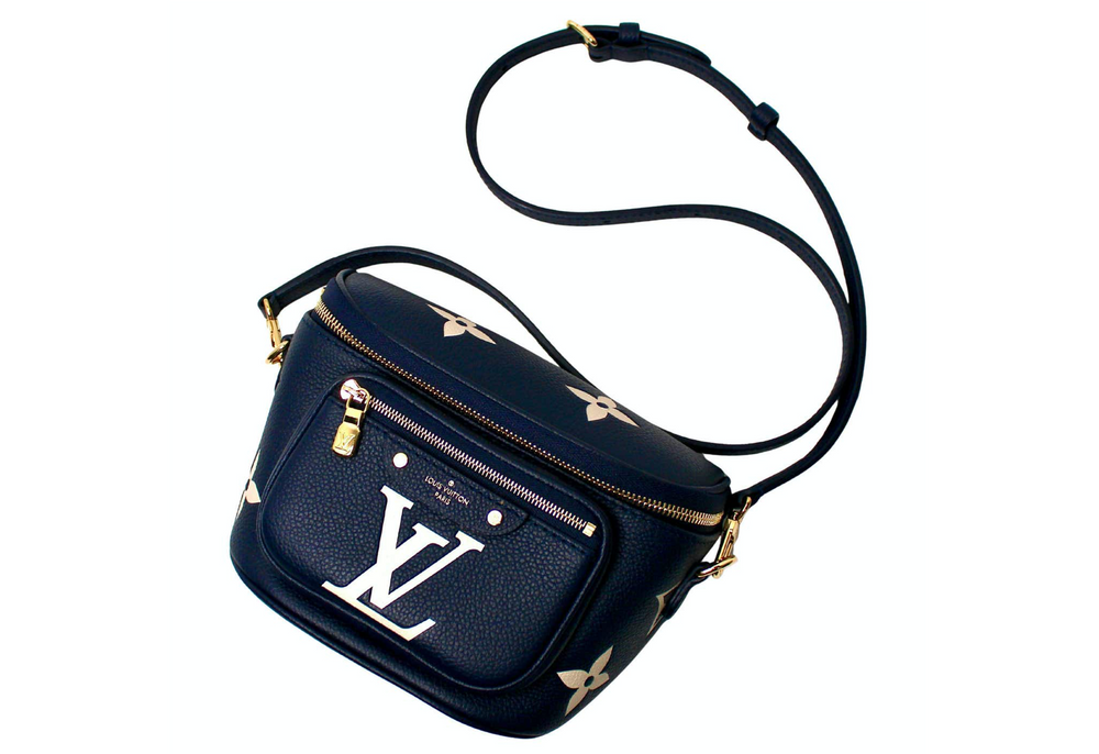Louis Vuitton Navy & Cream Empreinte Monogram Mini Belt Bag  display picture 3