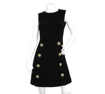 Dolce & Gabbana Black Sleeveless Dress With Daisy Crystal Accents