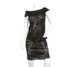 1990s Black Leather Lace Motif Top & Skirt Set