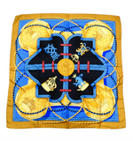 Vintage Hermes "Grand Tenue" Multicolor Print Silk Scarf