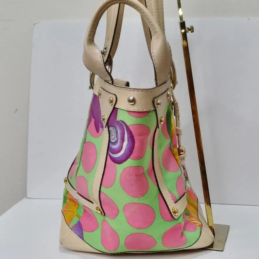 Versace Tote Bag Multi Colored and Rare