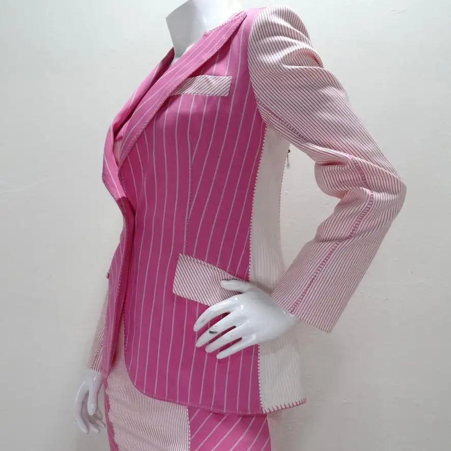 John Galliano era Christian Dior Pink Pinstripe Blazer