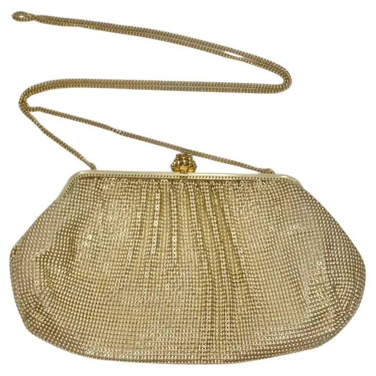 Whiting & Davis Gold Chainmail Clutch