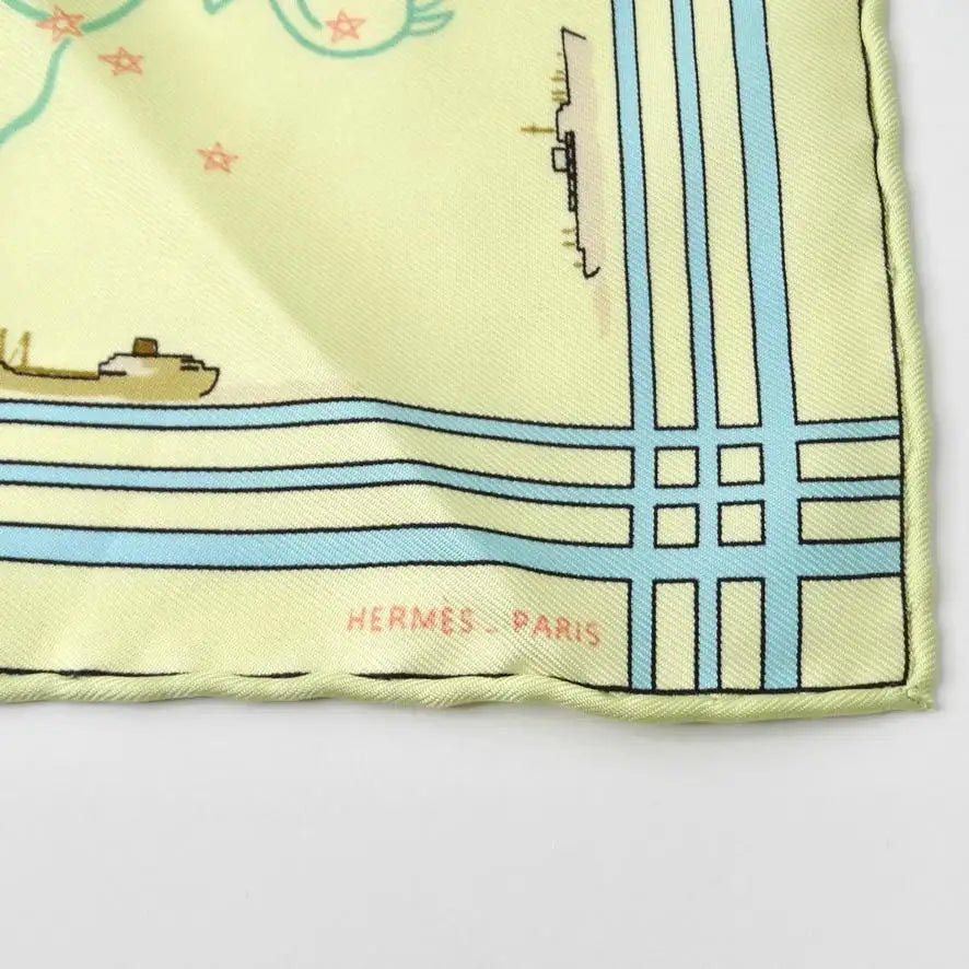 HERMES POCKET SQUARE 45 Vintage Hermes Pocket Square 
