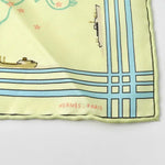 Hermes Constellation Peron Yellow Pocket Square Neck Scarf