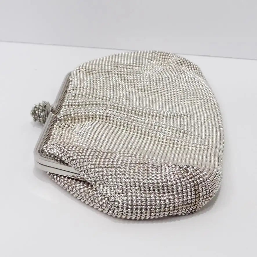 Whiting & Davis Silver Chainmail Clutch
