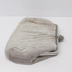 Whiting & Davis Silver Chainmail Clutch