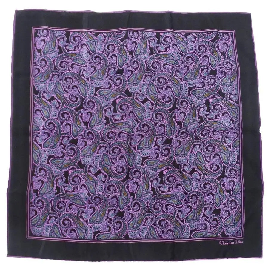 Christian Dior Vintage Purple Paisley Scarf – Vintage by Misty Christian Dior Vintage Purple Paisley Scarf – Vintage by Misty