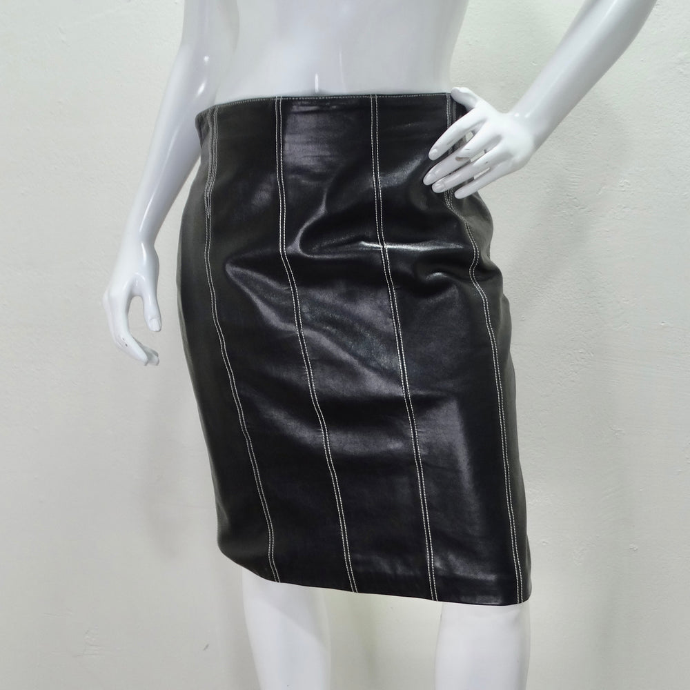 Skirt And Escada Leather Pencil Skirt 1990s Escada Black Leather