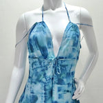 Escada Blue Tie Dye Strappy Sun Dress