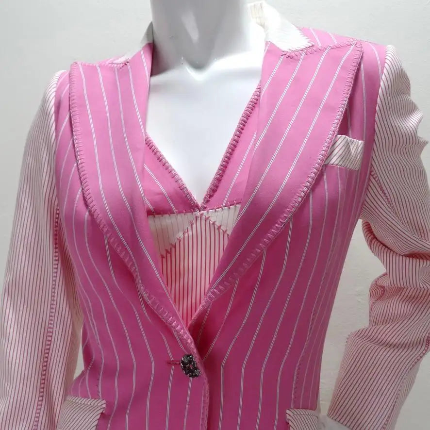John Galliano era Christian Dior Pink Pinstripe Blazer