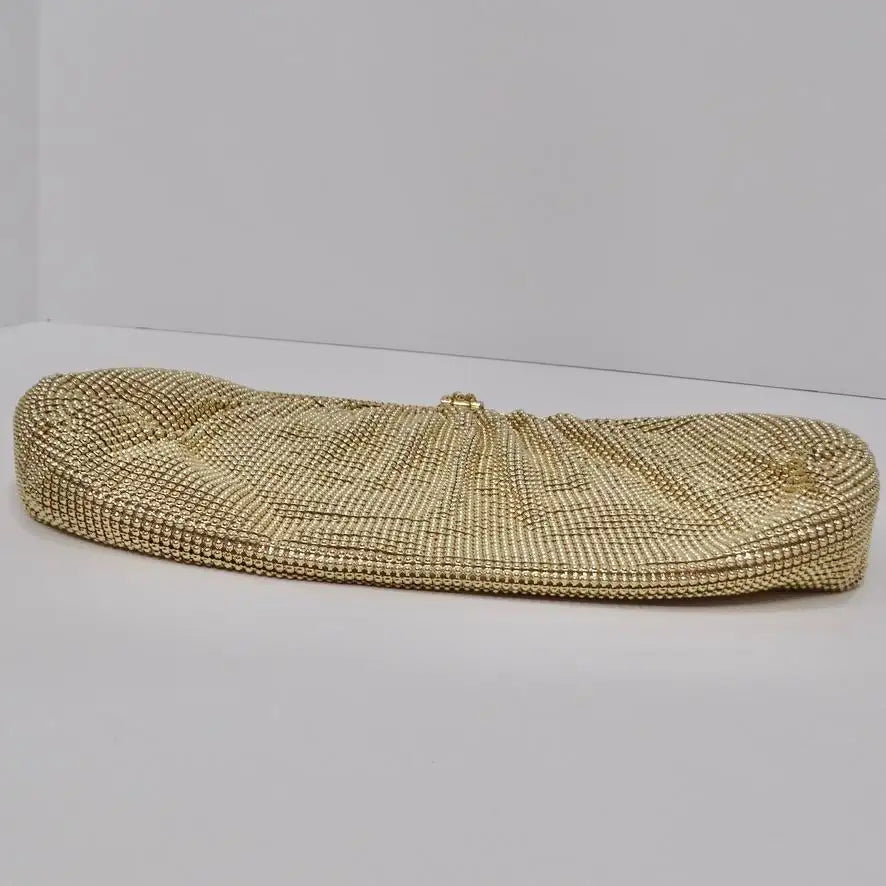 Whiting & Davis Gold Chainmail Clutch