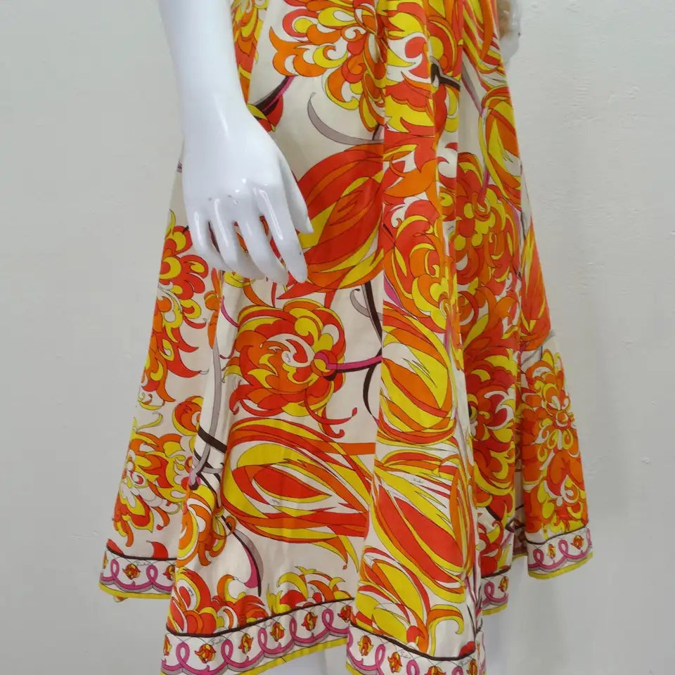 Emilio Pucci 1960s Printed Cotton Skirt