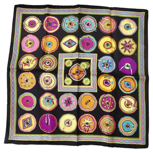 Hermes Belles du Mexique Multicolor Silk Printed Scarf