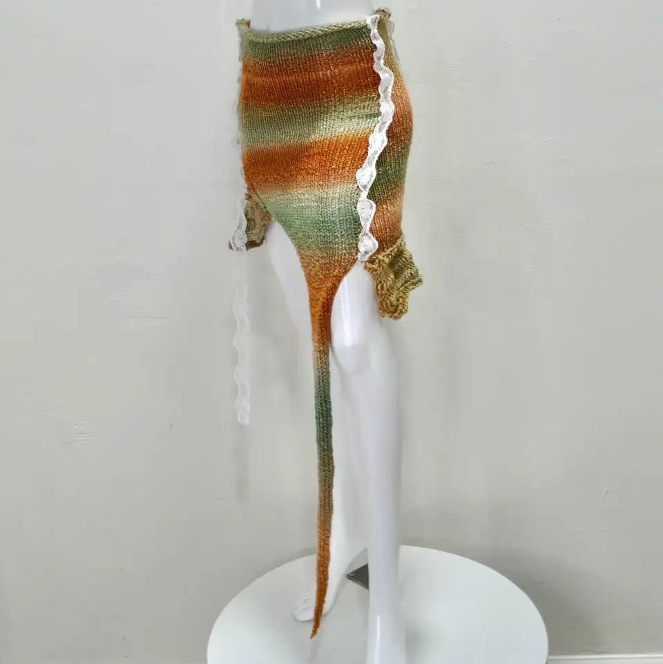 Elliana Capri Asymmetric Knit Skirt