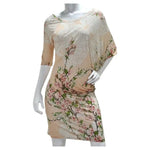 Mascara 1990s Asymmetric Draped Cherry Blossom Dress