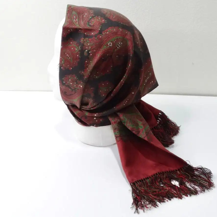 Christian Dior Vintage Printed Silk Smoking Scarf – Vintage